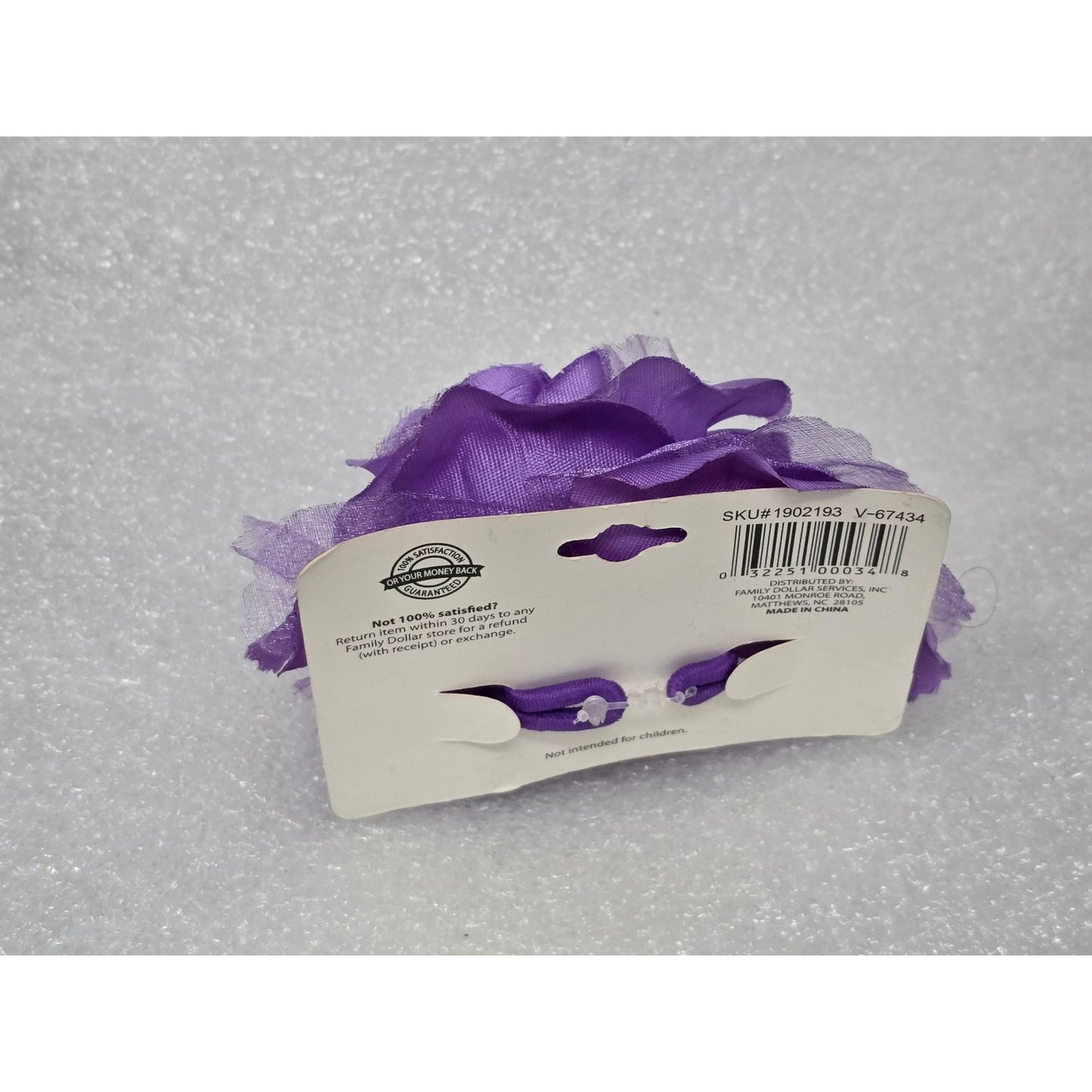 Mix & Co. Purple Flower Hair Clip & Ponytail Holder