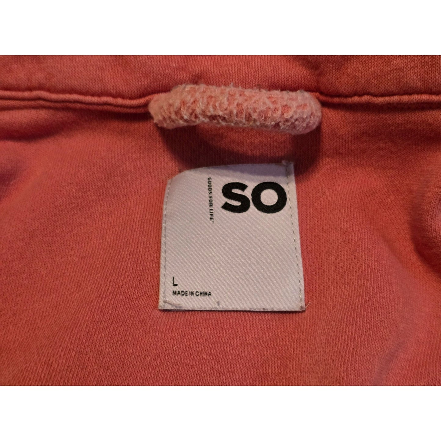 SO Goods For Life Women’s L Peachy Pink Sherpa Fleece Shacket Button Jacket