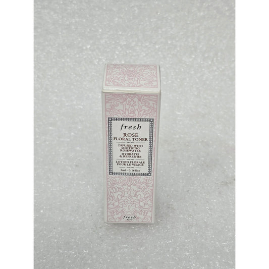 Fresh Rose Floral Toner Hydrating & Soothing All Skin Types .16 oz Travel Size