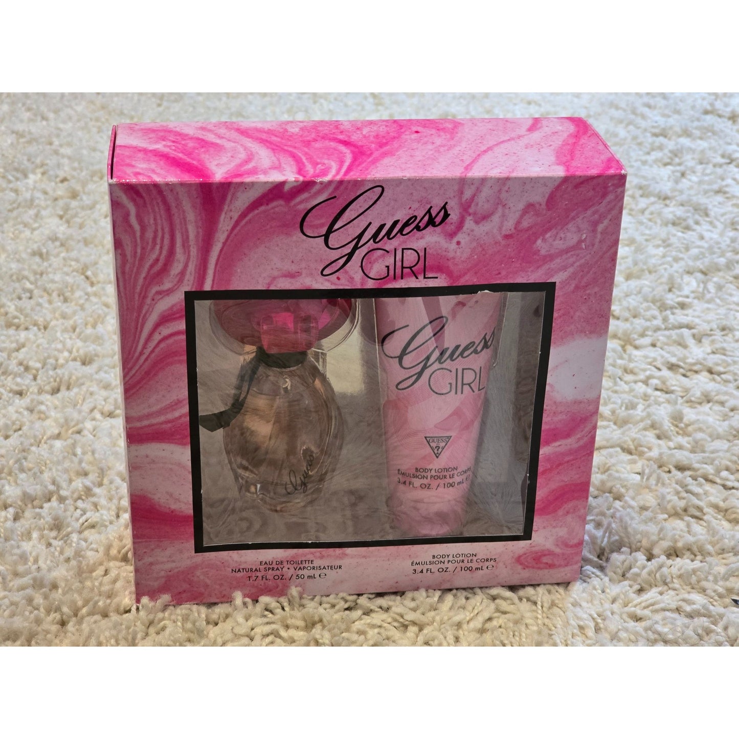Guess Girl Perfume Gift Set 1.7 oz EDT Spray + 3.4 oz Body Lotion Women