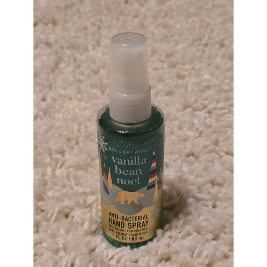 Bath & Body Works Vanilla Bean Noel Anti-Bacterial Hand Spray 3 Fl Oz