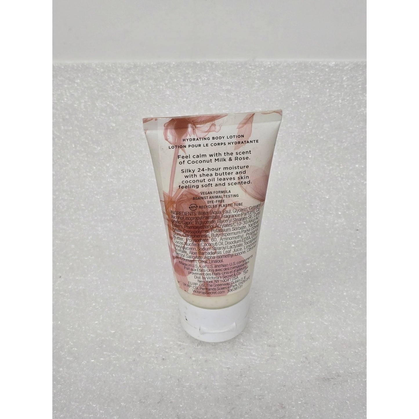 Victoria's Secret Coconut Milk & Rose Hydrating Body Lotion 2.5 Oz Travel Size