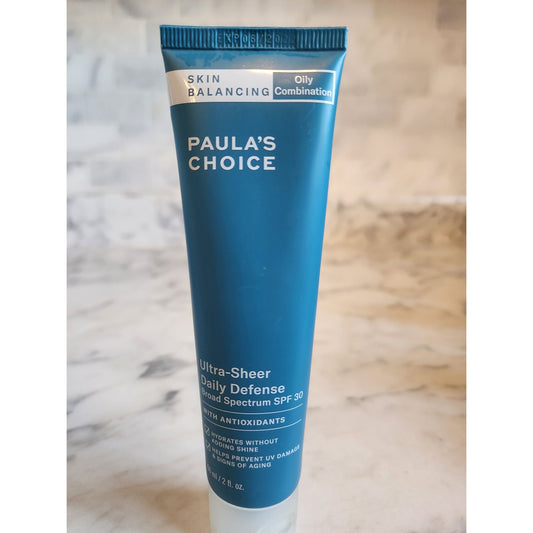 Paulas Choice Ultra-Sheer Daily Defense SPF 30 Moisturizer Oily Combination Skin