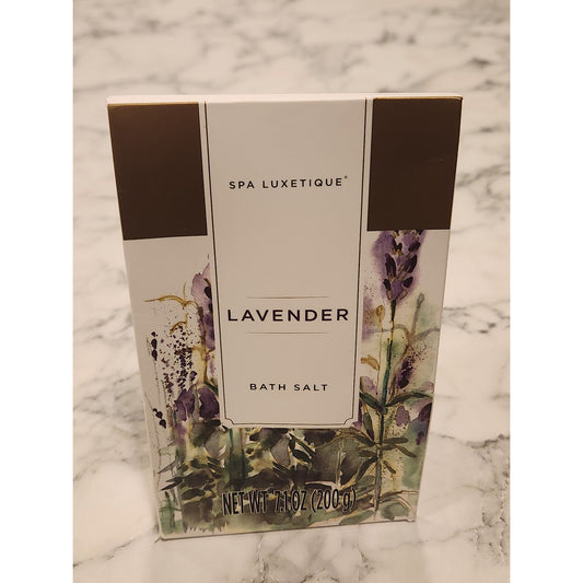 Spa Luxetique Lavender Bath Salt 7.1 Oz (200g) Relaxing Aromatherapy