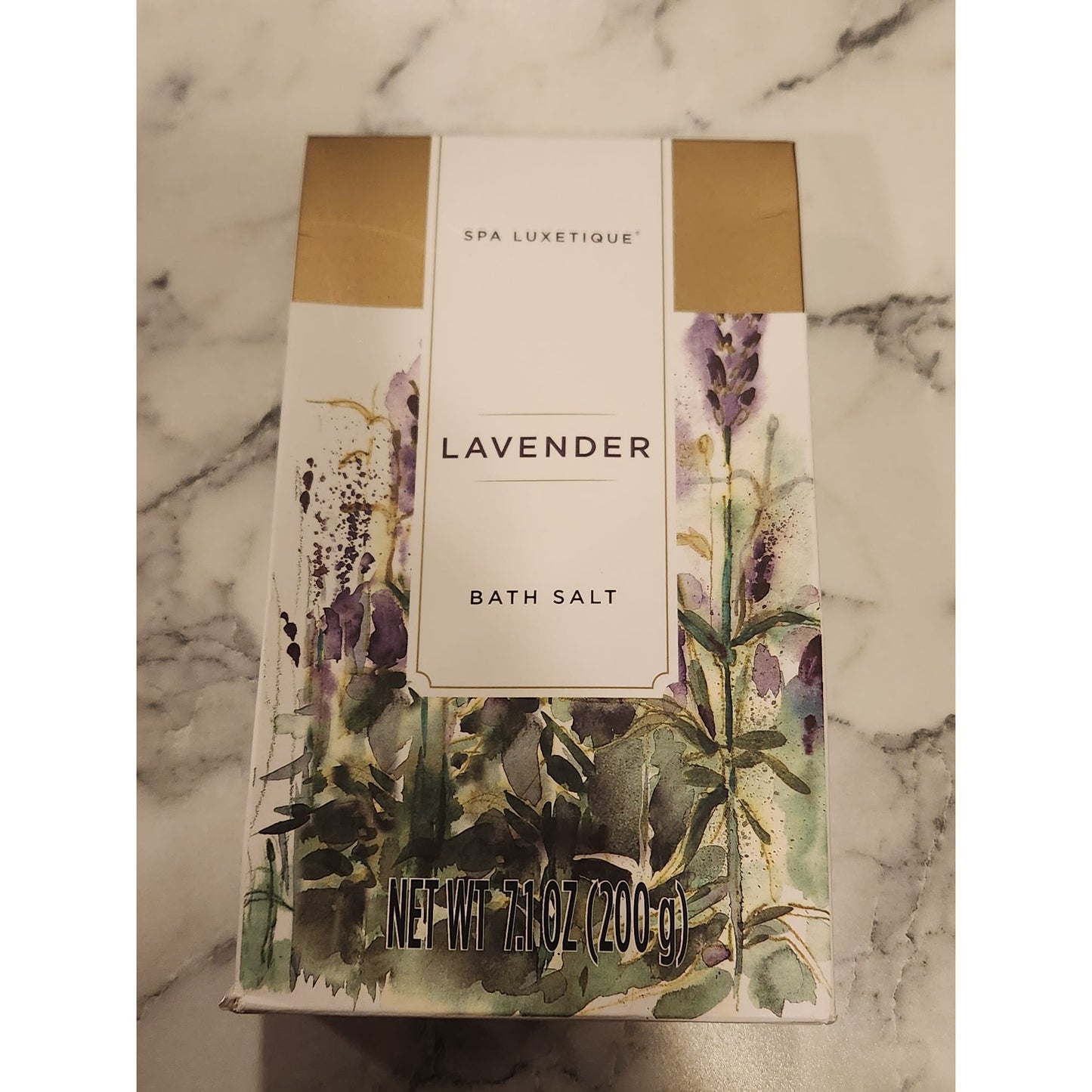 Spa Luxetique Lavender Bath Salt 7.1 Oz (200g) Relaxing Aromatherapy