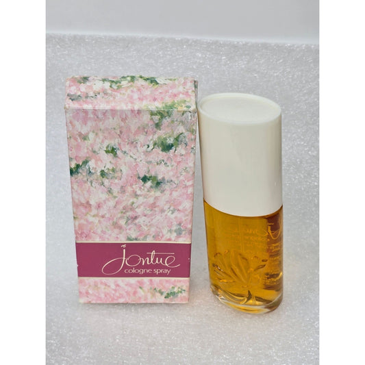 Vintage Revlon Jontue Cologne Spray 2 Oz Vintage Floral Design Box