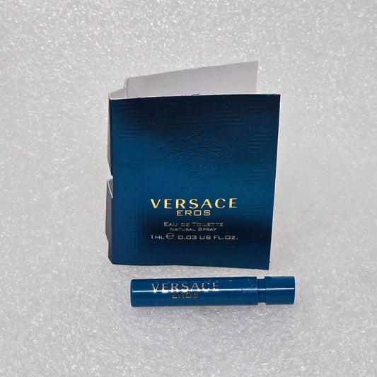 Versace Eros Eau De Toilette 0.03 Fl Oz Mini Cologne Spray Sample For Men