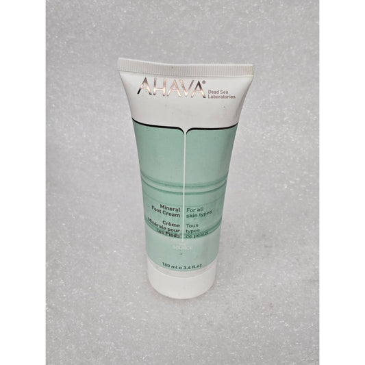 Ahava Mineral Foot Cream 3.4 oz For All Skin Types Allergy Tested Paraben Free