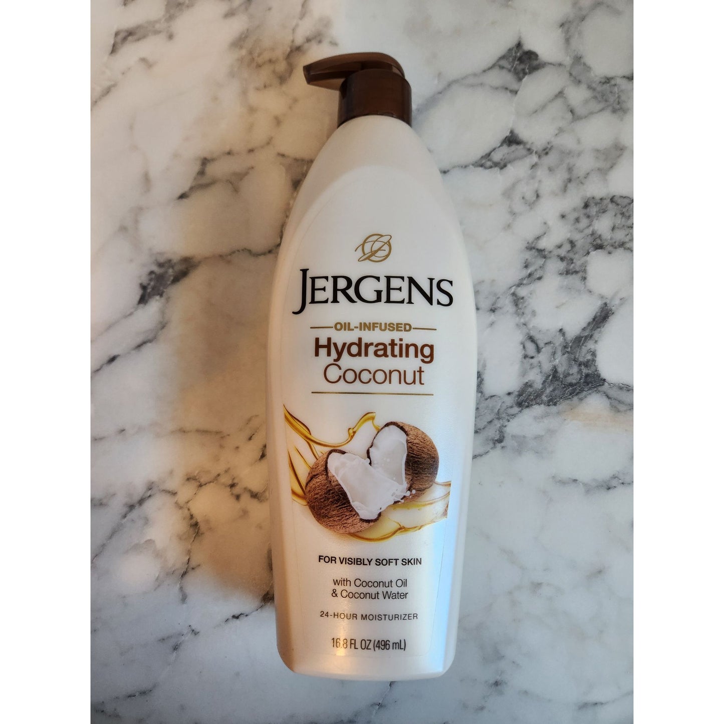 Jergens Hydrating Coconut Oil-Infused Moisturizer 16.8 Oz For Visibly Soft Skin