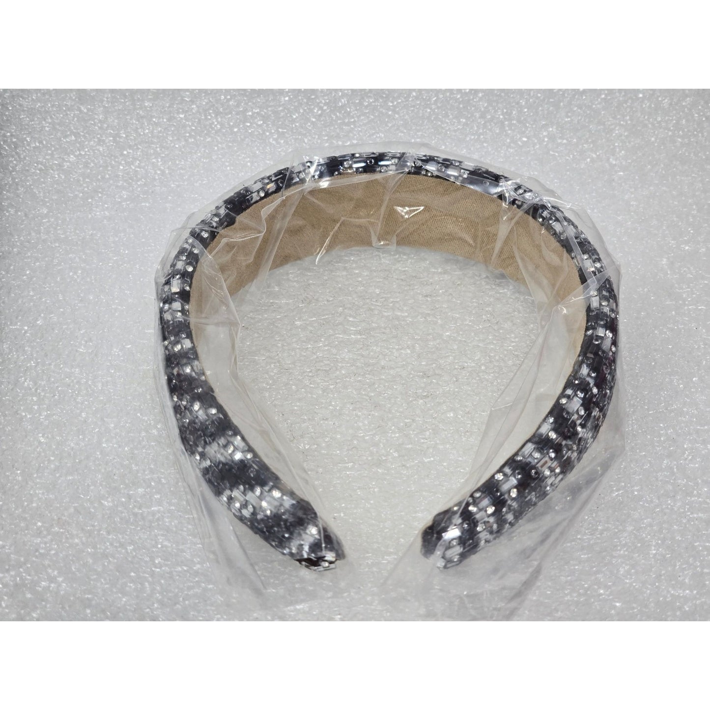 Black & White Rhinestone Headband For Women