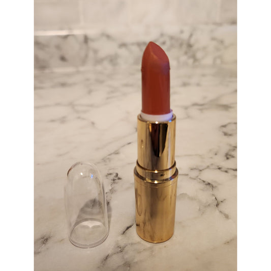Gold-Tone Lipstick Tube With Clear Cap