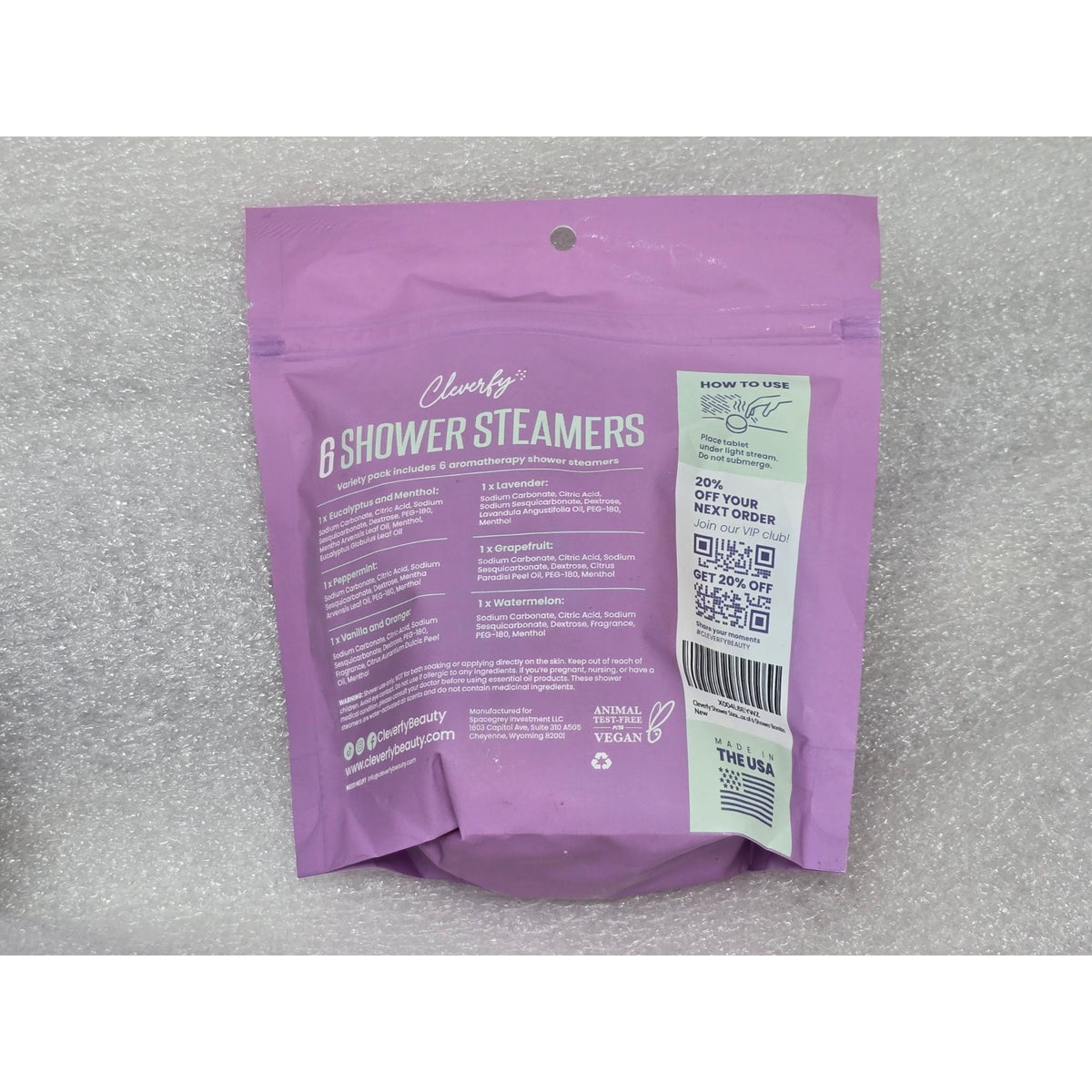 Cleverfy Shower Steamers Variety Pack With Essential Oils 6 Aromatherapy Tablets