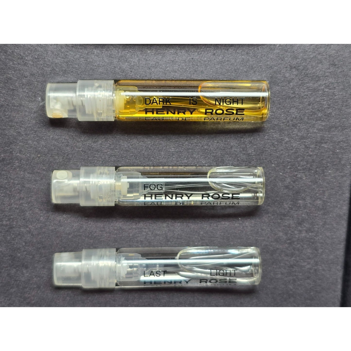 Henry Rose Eau de Parfum Discovery Sample Set 5 Piece Torn Jake's House Fog