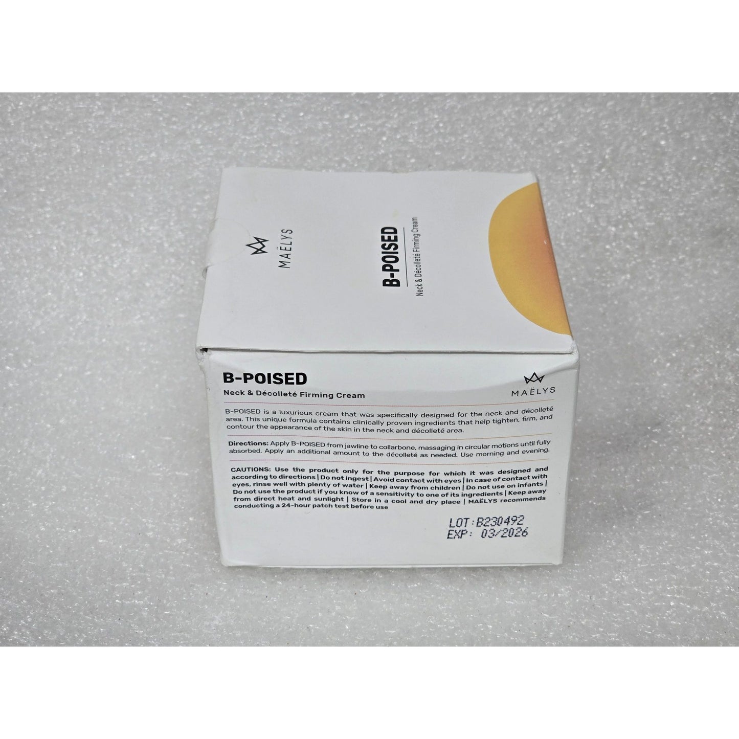 Maelys B-Poised Neck & Décolleté Firming Cream 50ml 1.7 Fl. Oz.