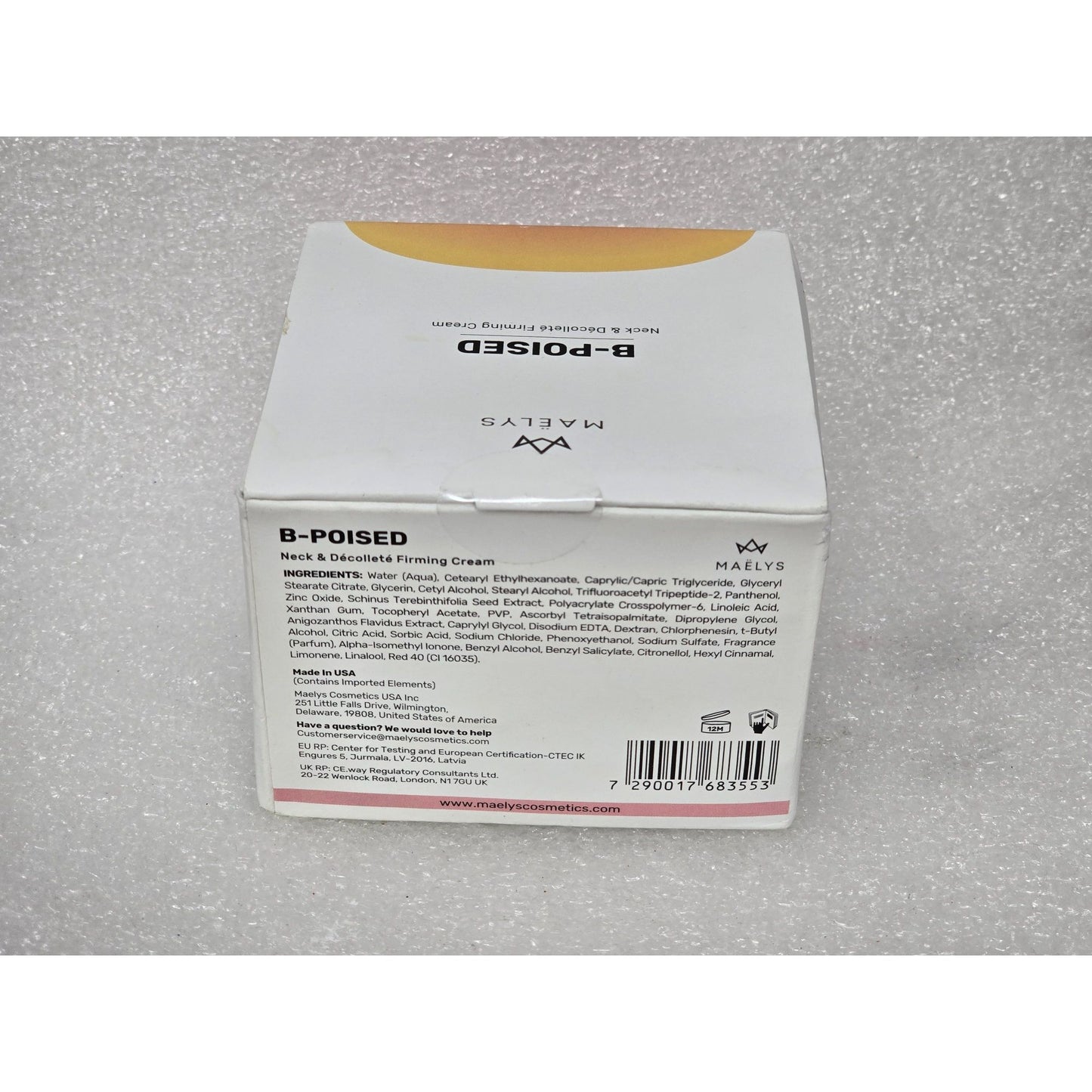 Maelys B-Poised Neck & Décolleté Firming Cream 50ml 1.7 Fl. Oz.