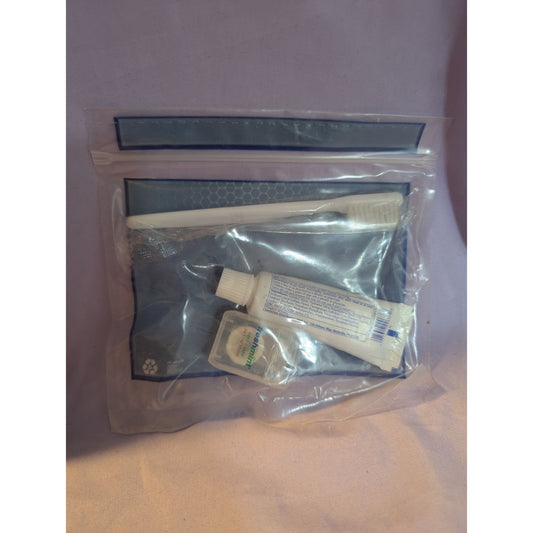 Travel Dental Kit Freshmint Kids Bubblegum Toothpaste Floss Toothbrush in Pouch