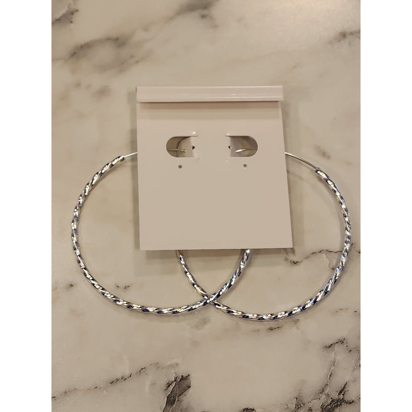 Sterling Silver Twisted Hoop Earrings Lightweight Women's Jewelry Minimalist
