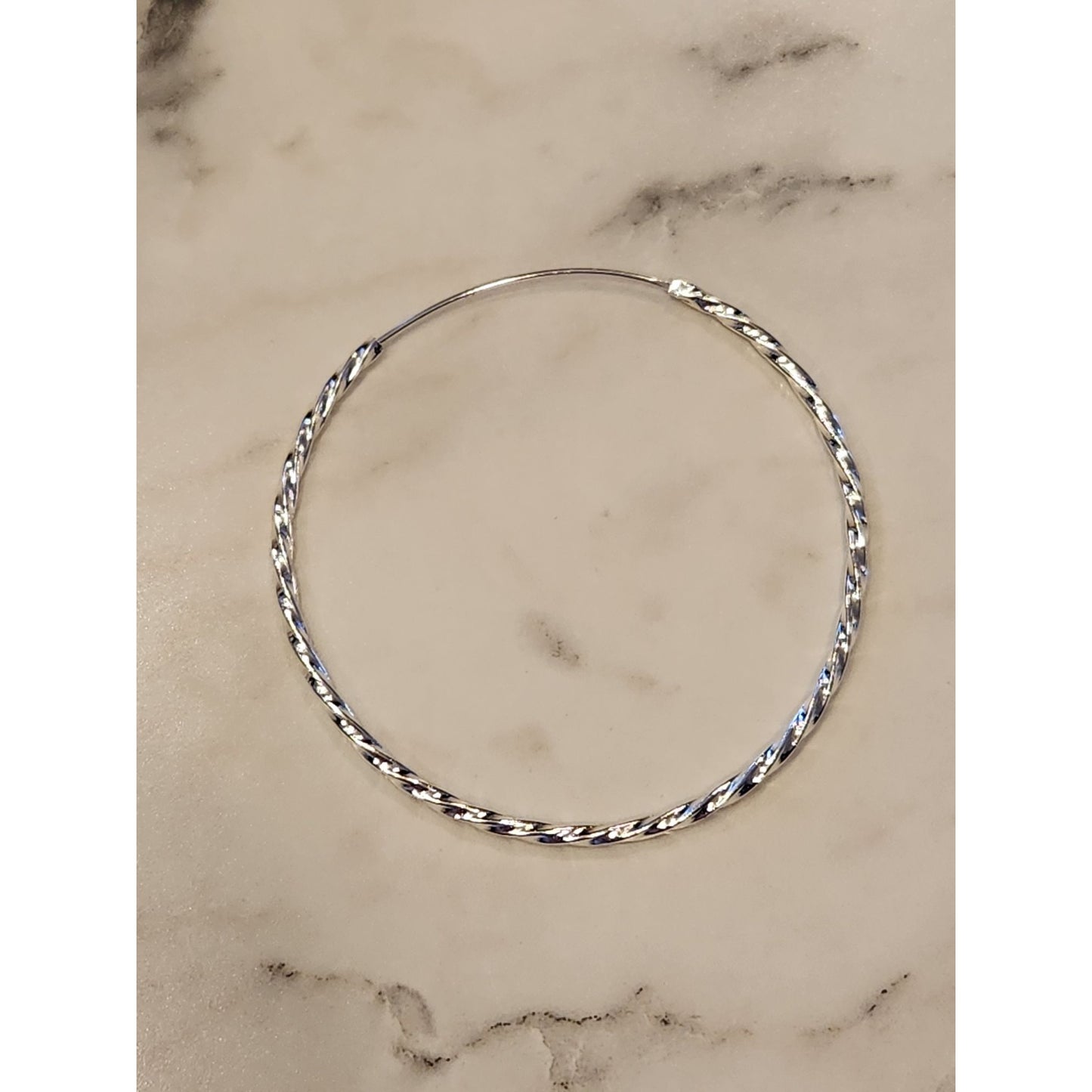 Sterling Silver Twisted Hoop Earrings Lightweight Women's Jewelry Minimalist