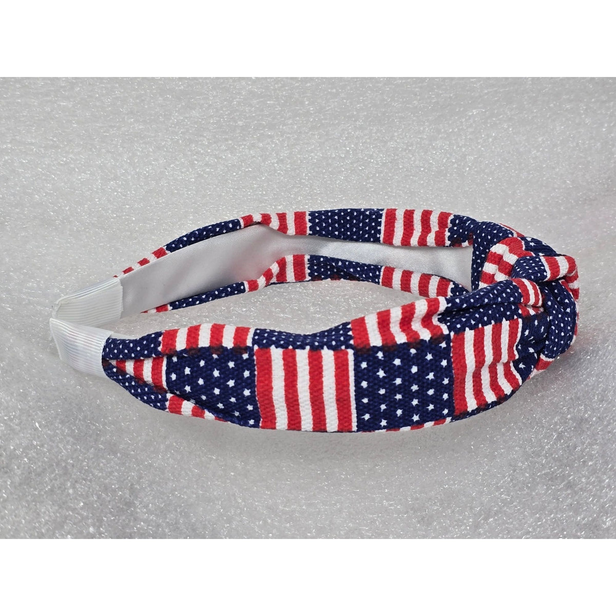 American Flag Knotted Headband Red White Blue Patriotic USA 4th of July HairBand