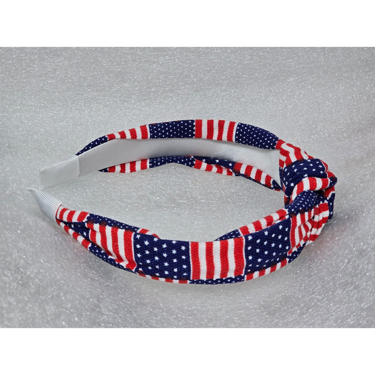 American Flag Knotted Headband Red White Blue Patriotic USA 4th of July HairBand