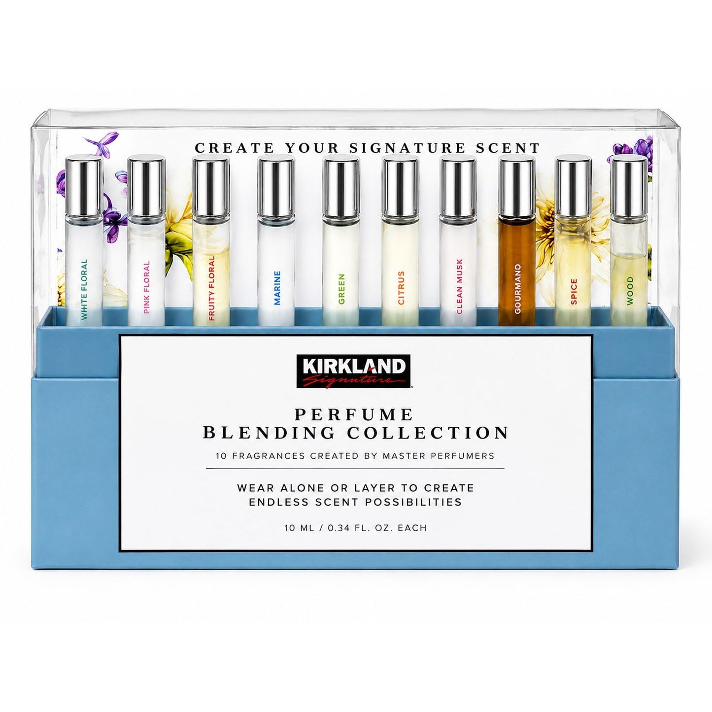 Kirkland Signature Perfume Blending Collection 10 Rollerball Fragrances Set