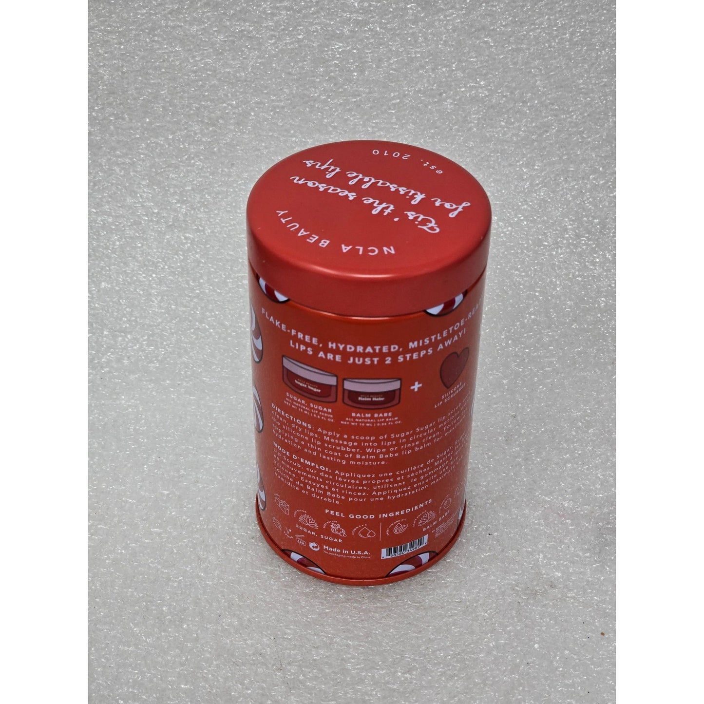 NCLA Beauty All Natural Lip Treatment Trio Set Peppermint Swirl Scrub & Balm