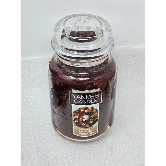 Yankee Candle Autumn Wreath Scented Jar Candle 22 Oz Fall Home Decor