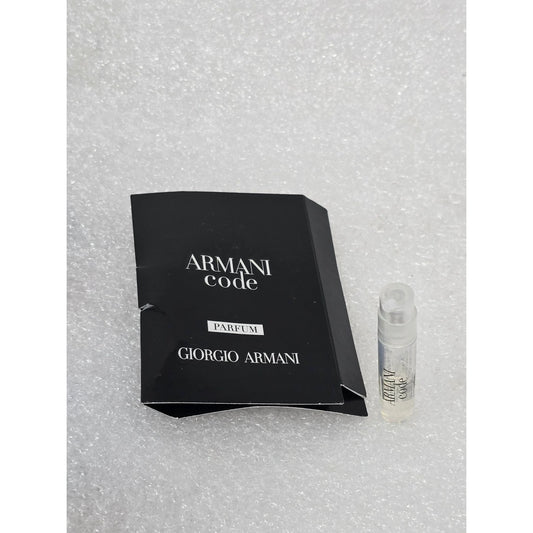 Armani Code Parfum Cologne Sample Spray New In Card .04 oz