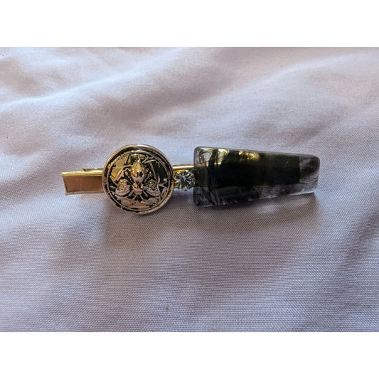 Vintage Gold Tone Tie Clip With Celtic Knot Design
