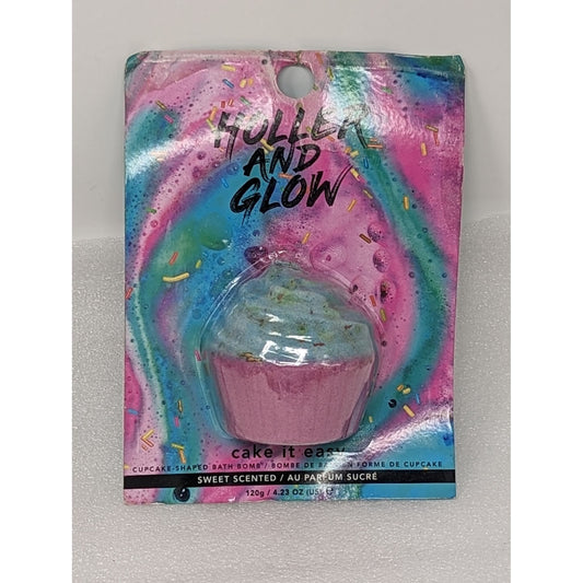 Holler & Glow Cake It Easy Cupcake Shaped Bath Bomb Sweet Scented