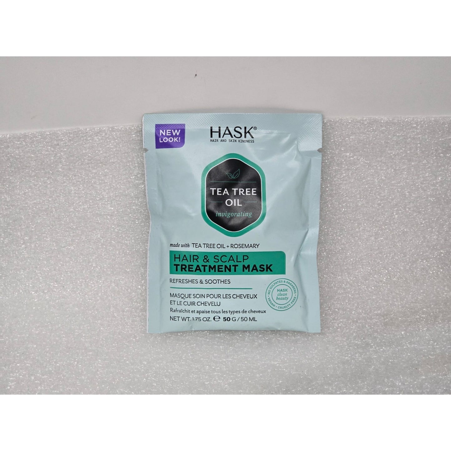Hask Tea Tree Oil & Rosemary Hair & Scalp Treatment Mask 1.75 Oz Vegan