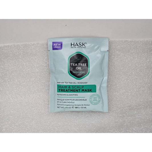 Hask Tea Tree Oil & Rosemary Hair & Scalp Treatment Mask 1.75 Oz Vegan