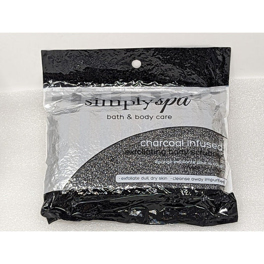 Simply Spa Bath & Body Care Charcoal Infused Exfoliating Body Scrubber