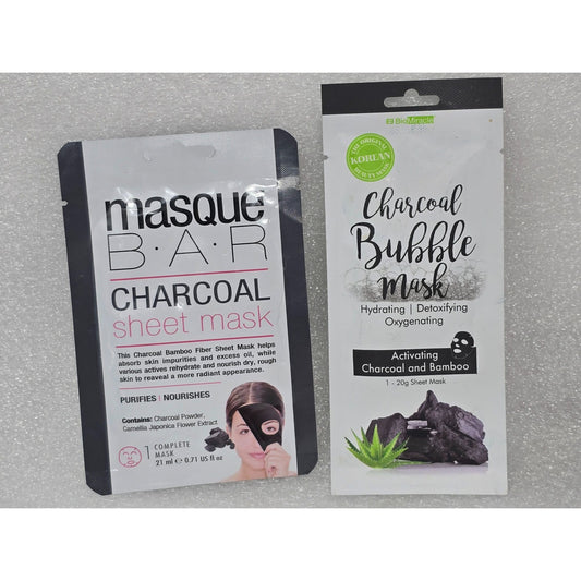 Masque Bar Sheet Mask & Bio Miracle Charcoal Bubble Mask Duo Set