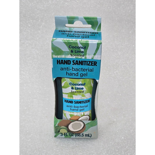 Coconut & Lime Scented Anti-Bacterial Hand Sanitizer Gel 3 Fl Oz
