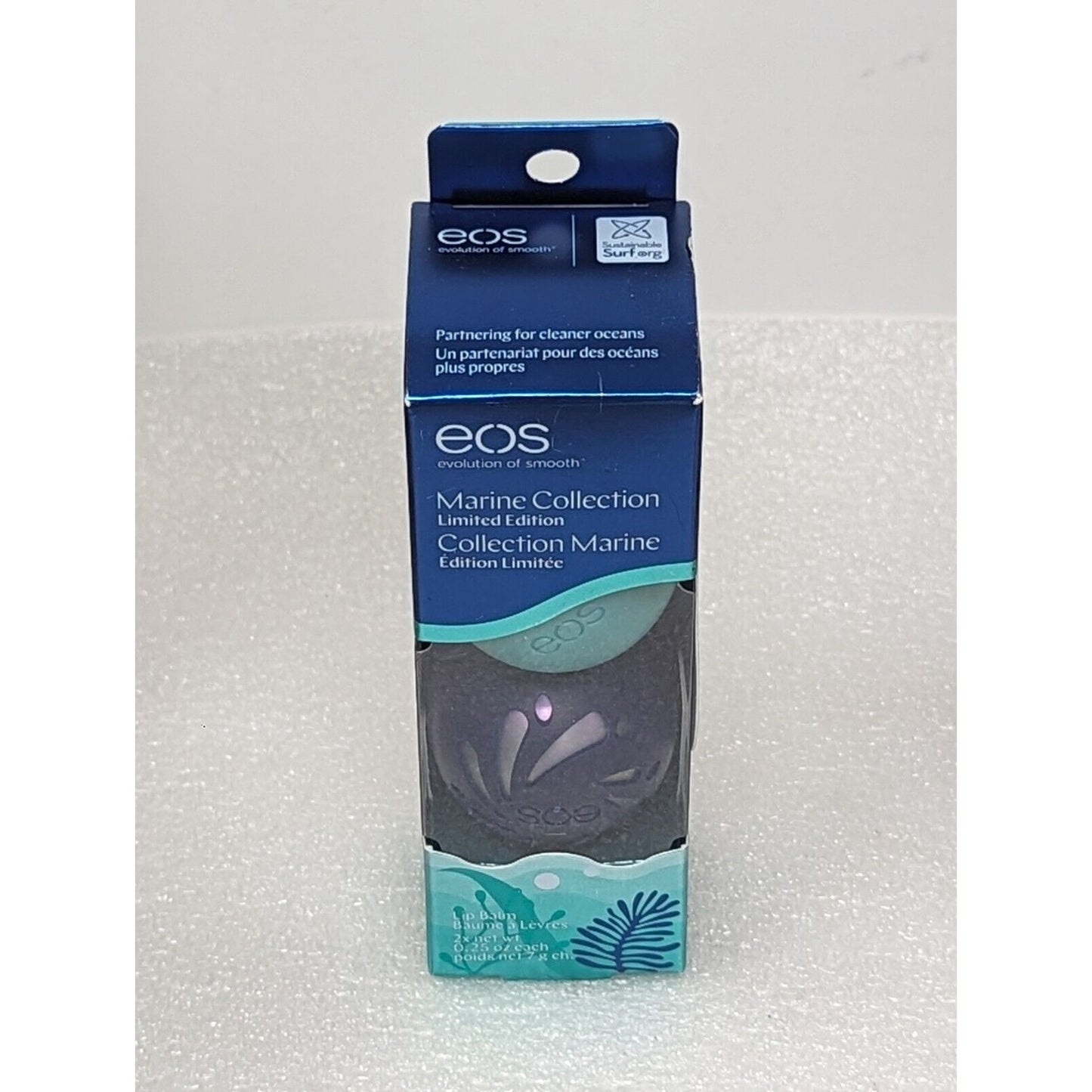 EOS Lip Balm Limited Edition Iridescent Transforming Marine Collection 2 Pk