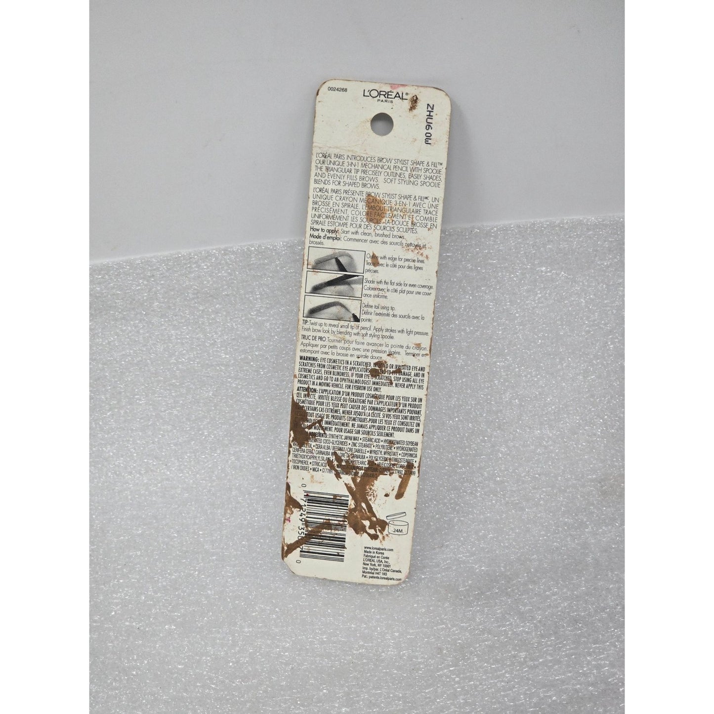 L'Oreal Brow Stylist Shape & Fill Pencil  Blonde 400 3-In-1 Triangular Tip