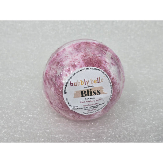 Bubbly Belle Handmade Bliss Bath Bomb Black Raspberry Vanilla 5oz Relaxation Spa