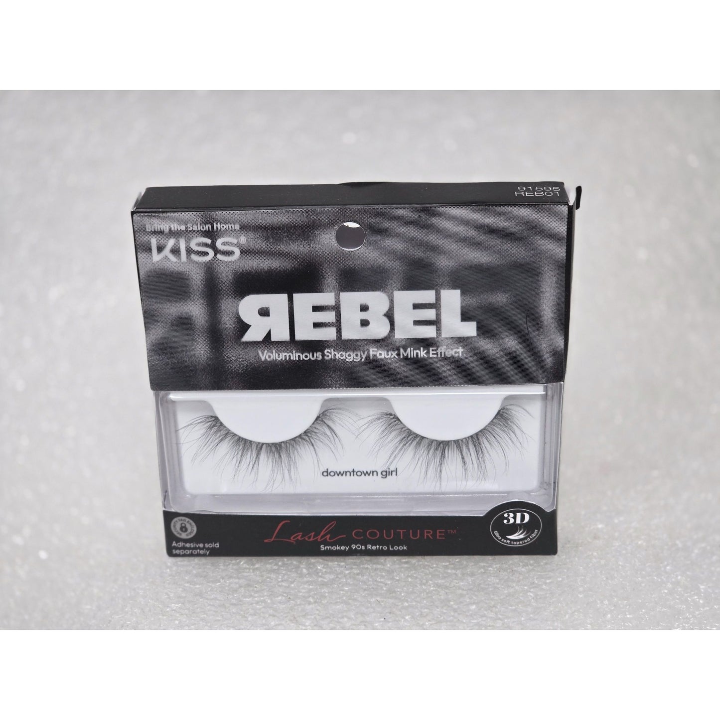 Kiss Rebel Lash Couture 3D Faux Mink Downtown Girl Smokey 90s Retro Look