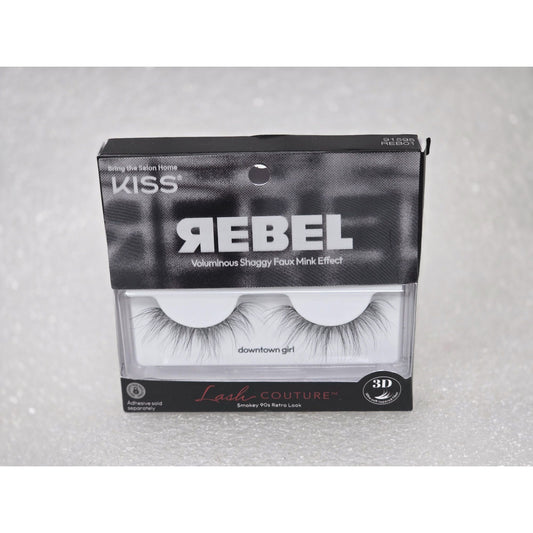 Kiss Rebel Lash Couture 3D Faux Mink Downtown Girl Smokey 90s Retro Look