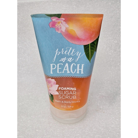 Pretty As A Peach Foaming Sugar Scrub 8 Oz Bath & Body Works Fruity Exfoliating