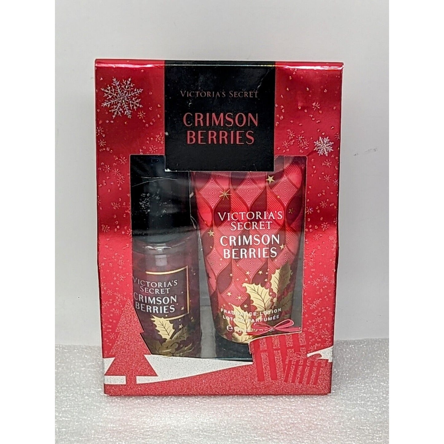Victoria's Secret Ltd Edition Crimson Berries Body Mist & Lotion Gift Set 2.5 oz