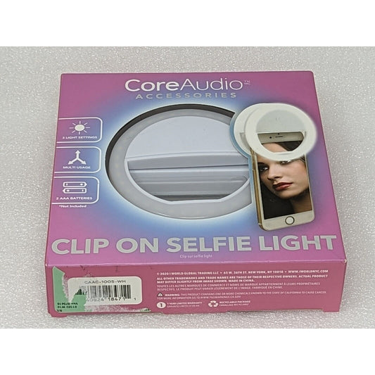 LED Portable Clip On Selfie Light Core Audio Cell Phone Light