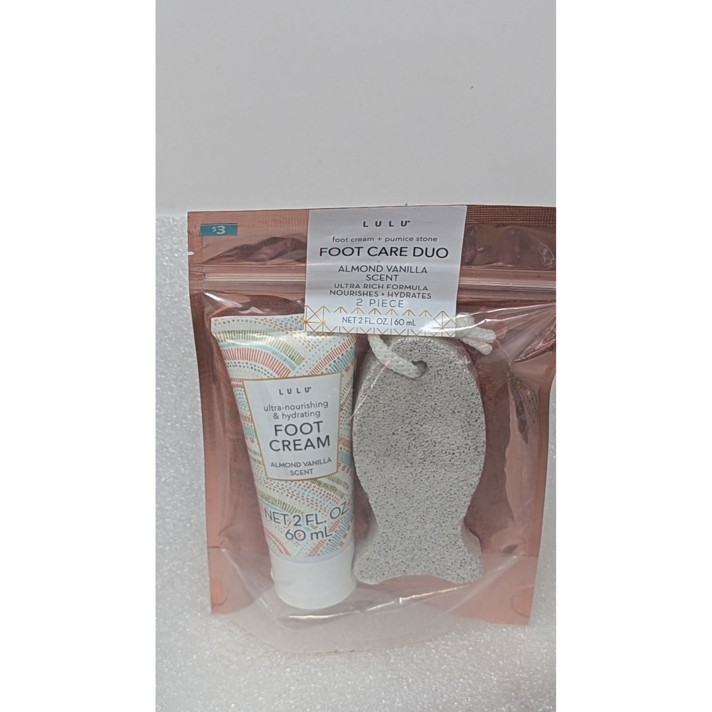 Lulu Foot Care Duo: Ultra-Nourishing Almond Vanilla Foot Cream & Pumice Stone