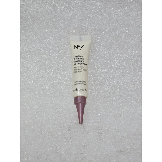 No7 Restore & Renew Eye Cream 15ml Hypo-Allergenic Anti-Aging Formula