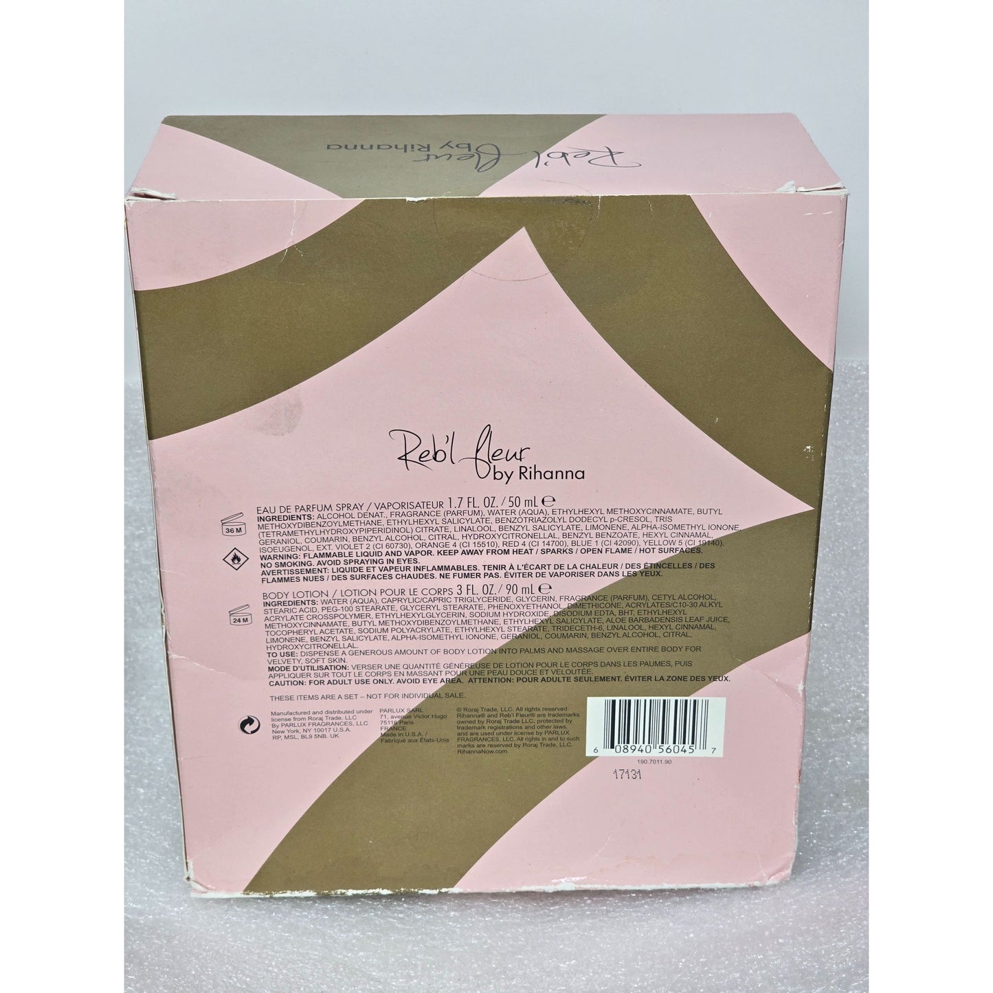 Reb'l Fleur By Rihanna Gift Set With Body Lotion & Eau De Parfum Perfume Spray