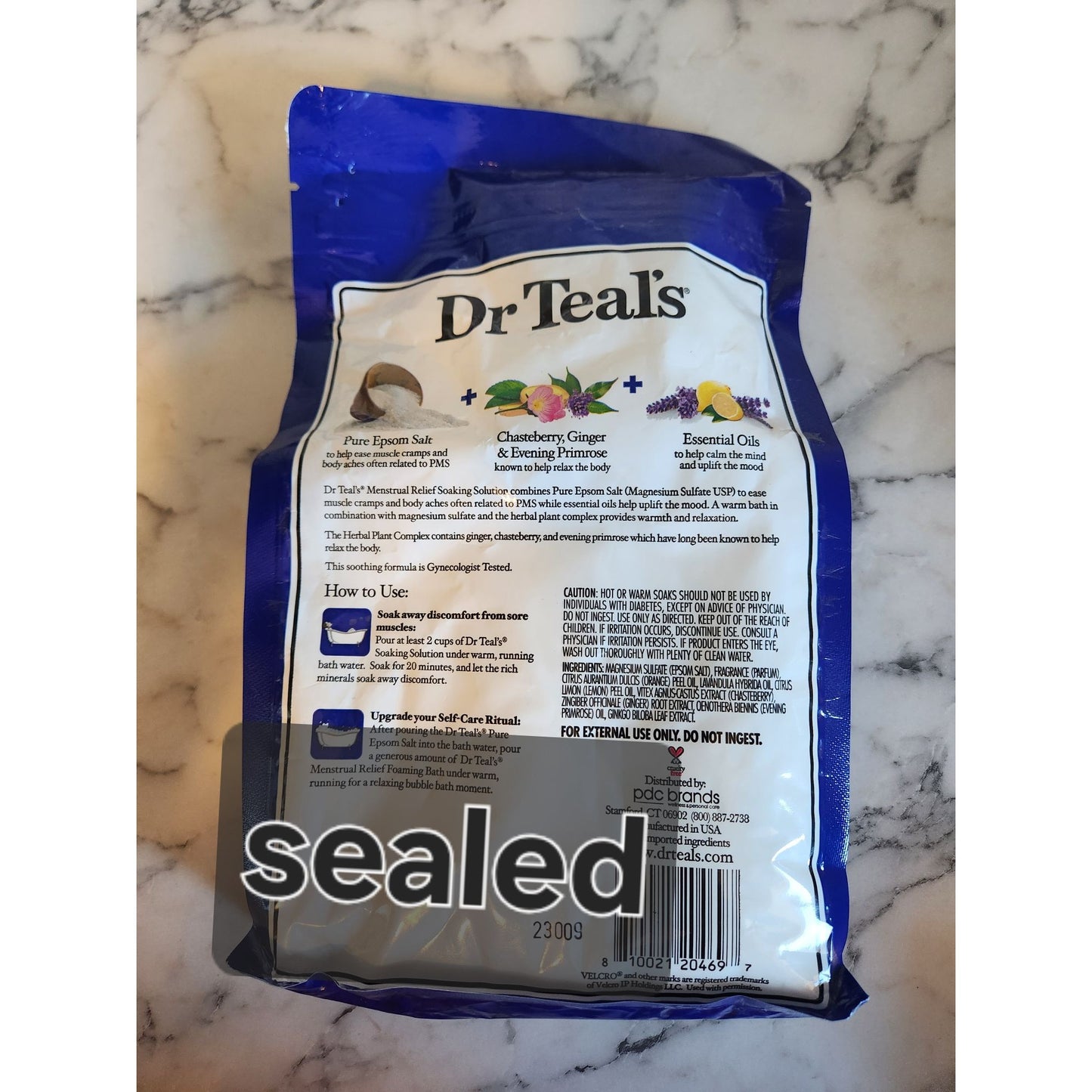Dr Teals Pure Epsom Salt Soaking Solution Menstrual Relief Herbal Complex 3 lbs