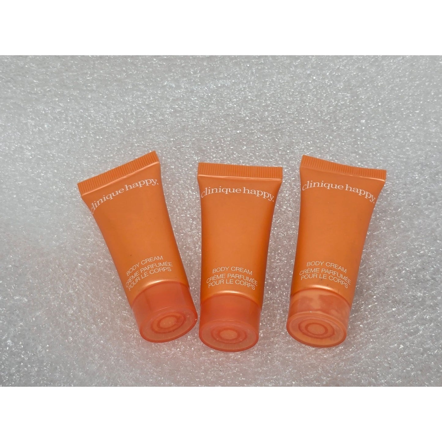 Lot Clinique Happy Body Cream Travel Size 0.5 Fl Oz Set Of 3 Mini Tubes