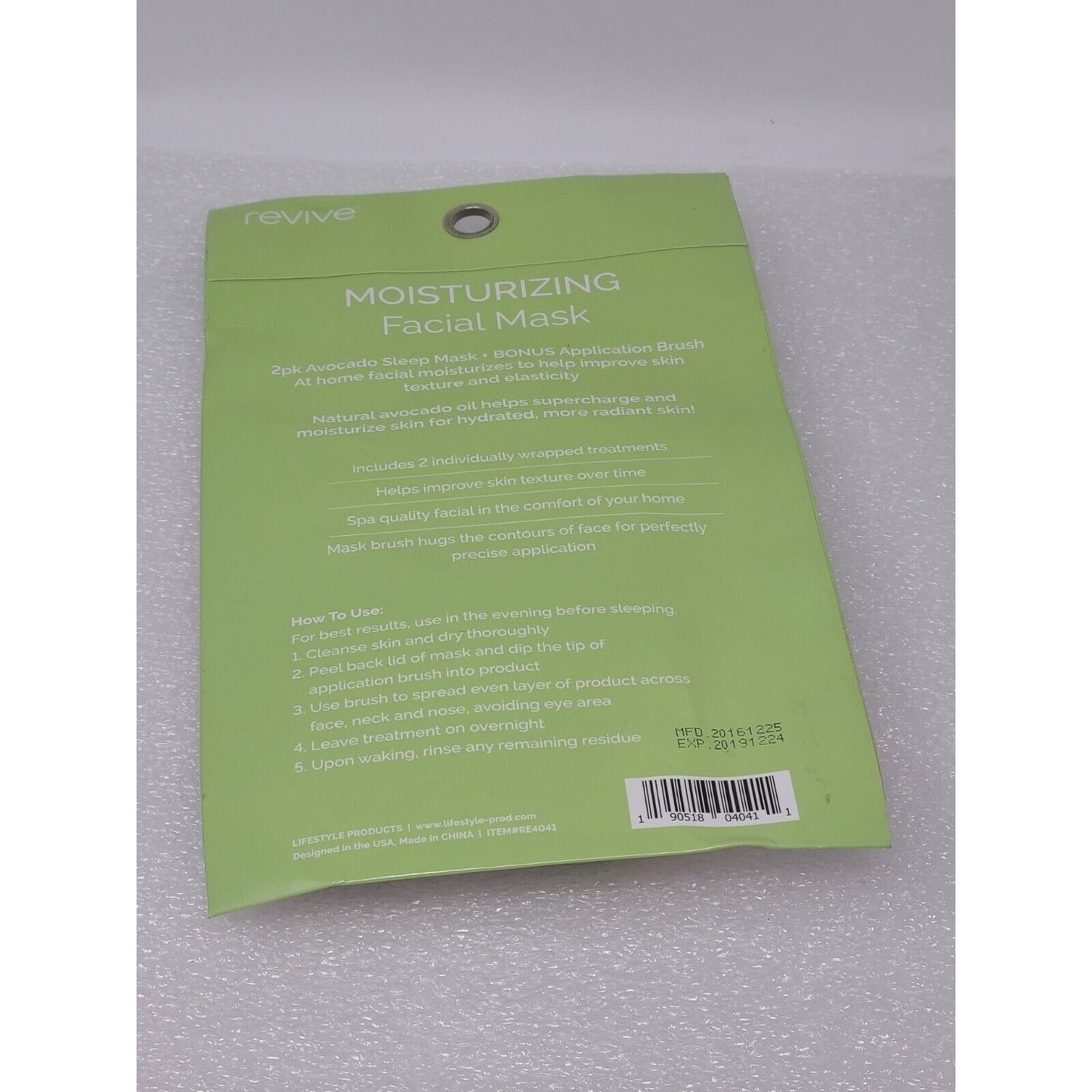 Revive Moisturizing Facial Mask Avacado 2 Pack