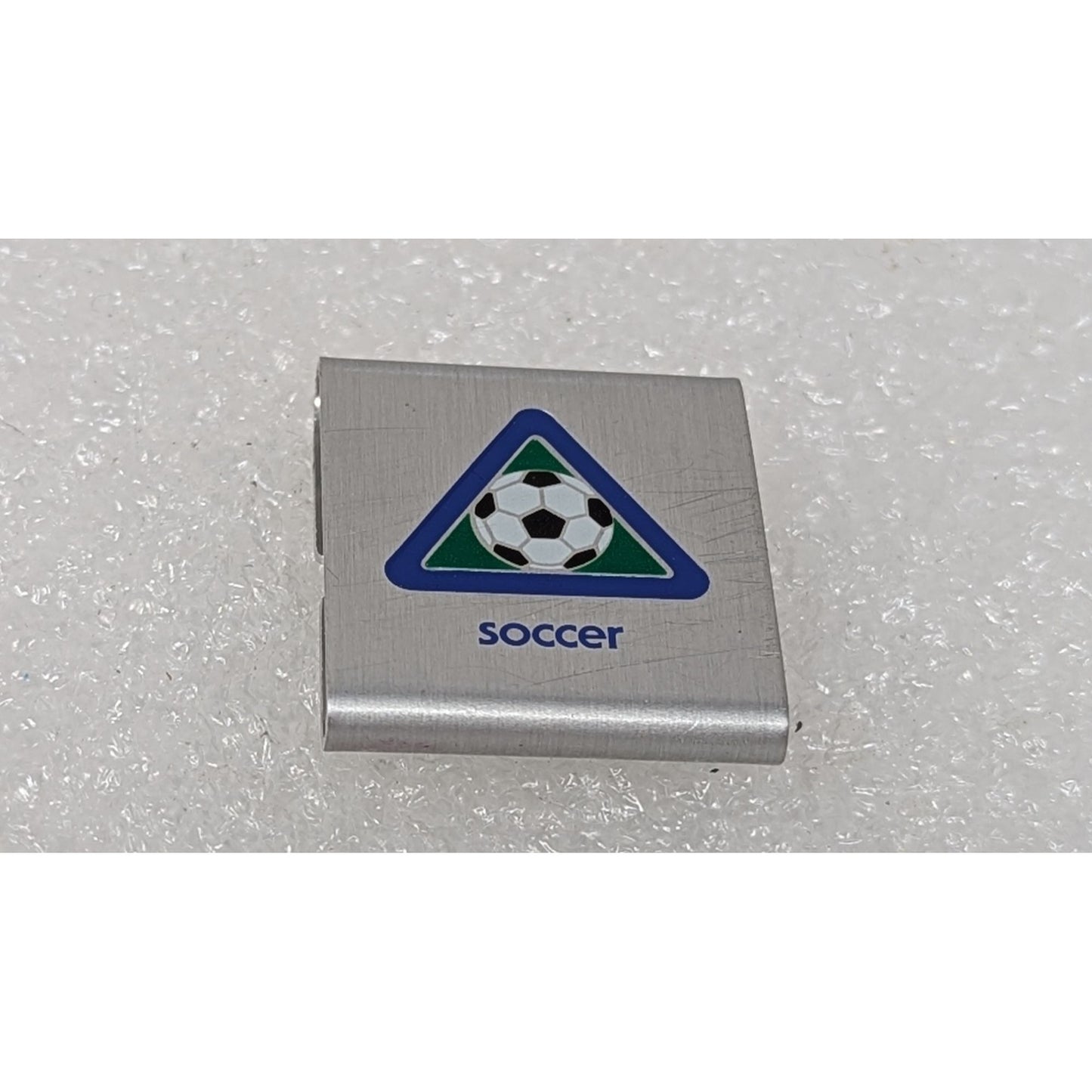 Boy Scouts of America Soccer Belt Slide Loop Soccer Ball Silver Tone Blue Green